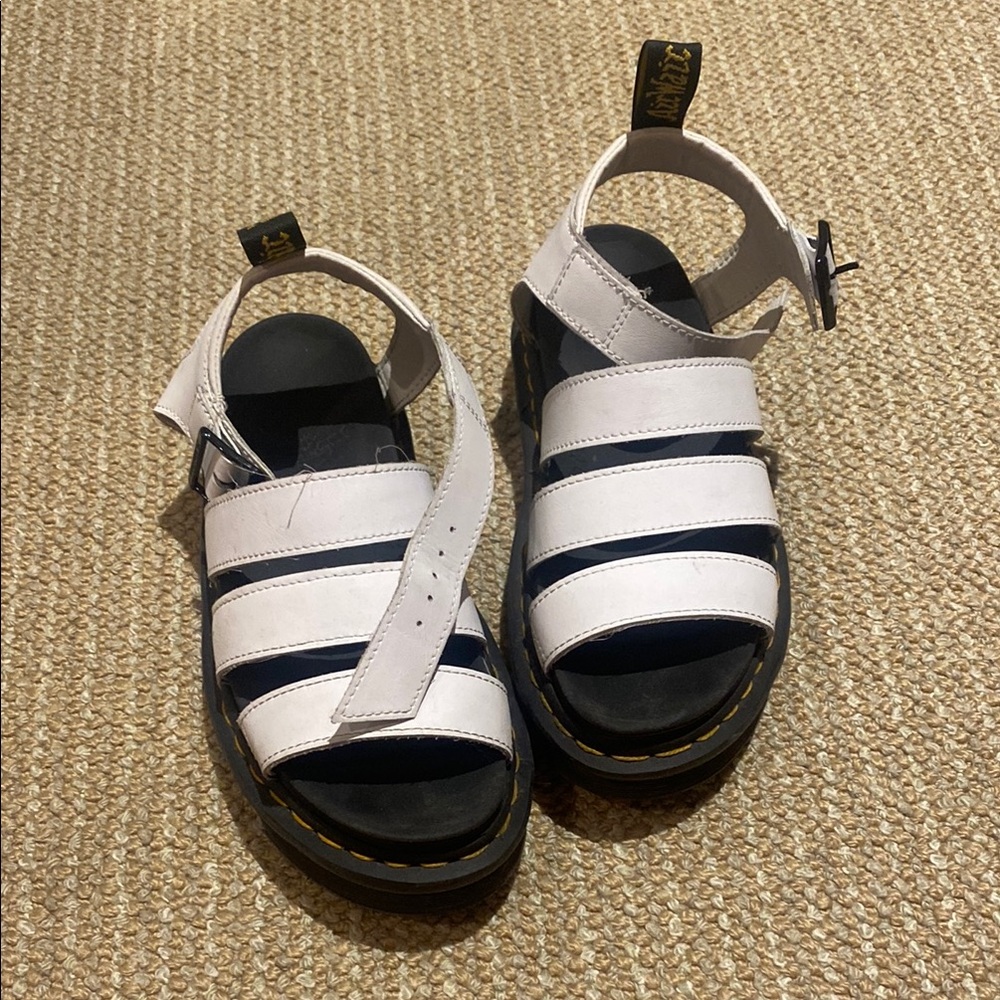 Dr. Martens White and Black Sandals
